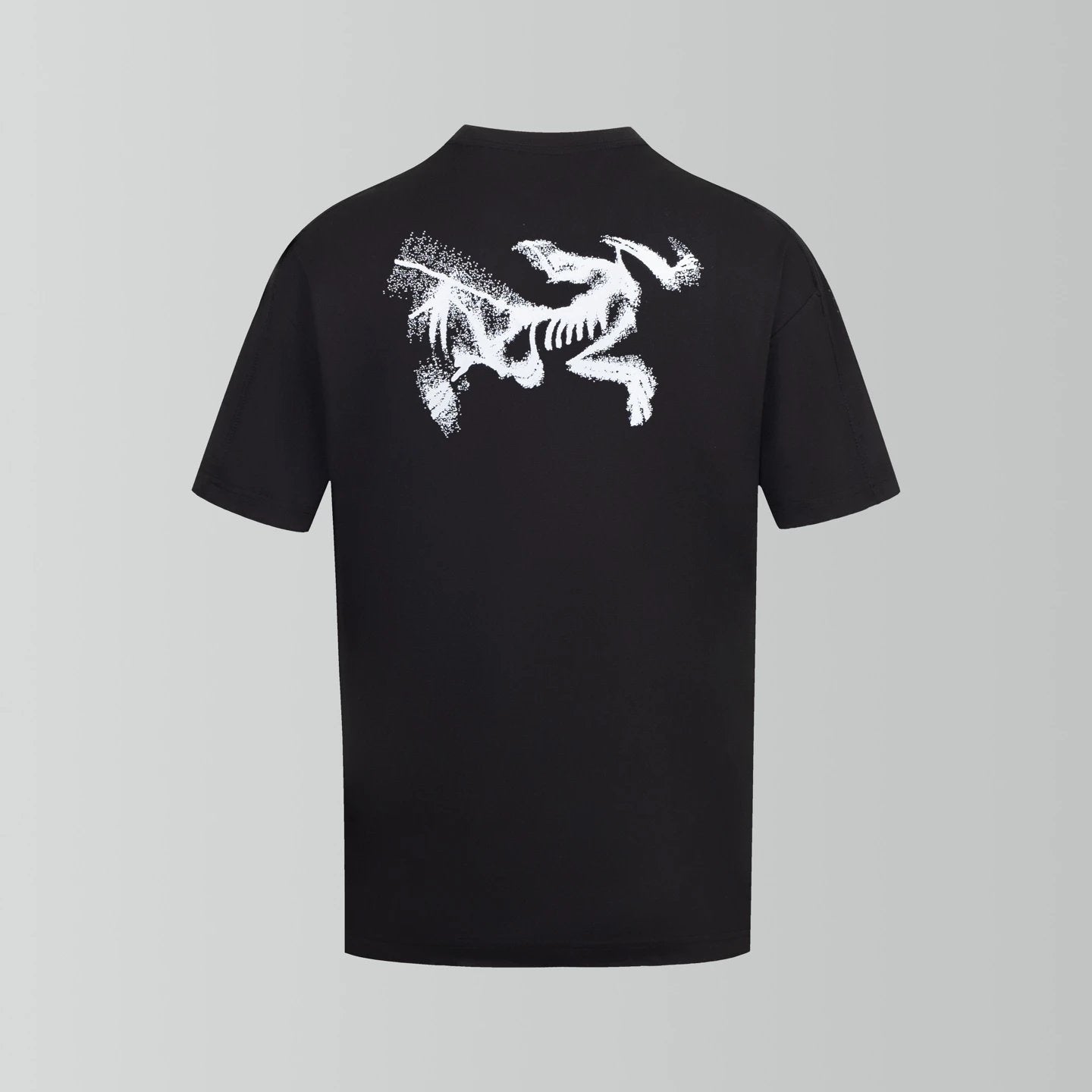 Arc'teryx T-shirt Back Bird Pattern White Ink Graffiti Print logo round Neck Short Sleeve25ss New Pure Cotton Unisex Style T Casual T-Shirt Base Layer Shirt OS Loose Fit Half Sleeve Top Plus Size