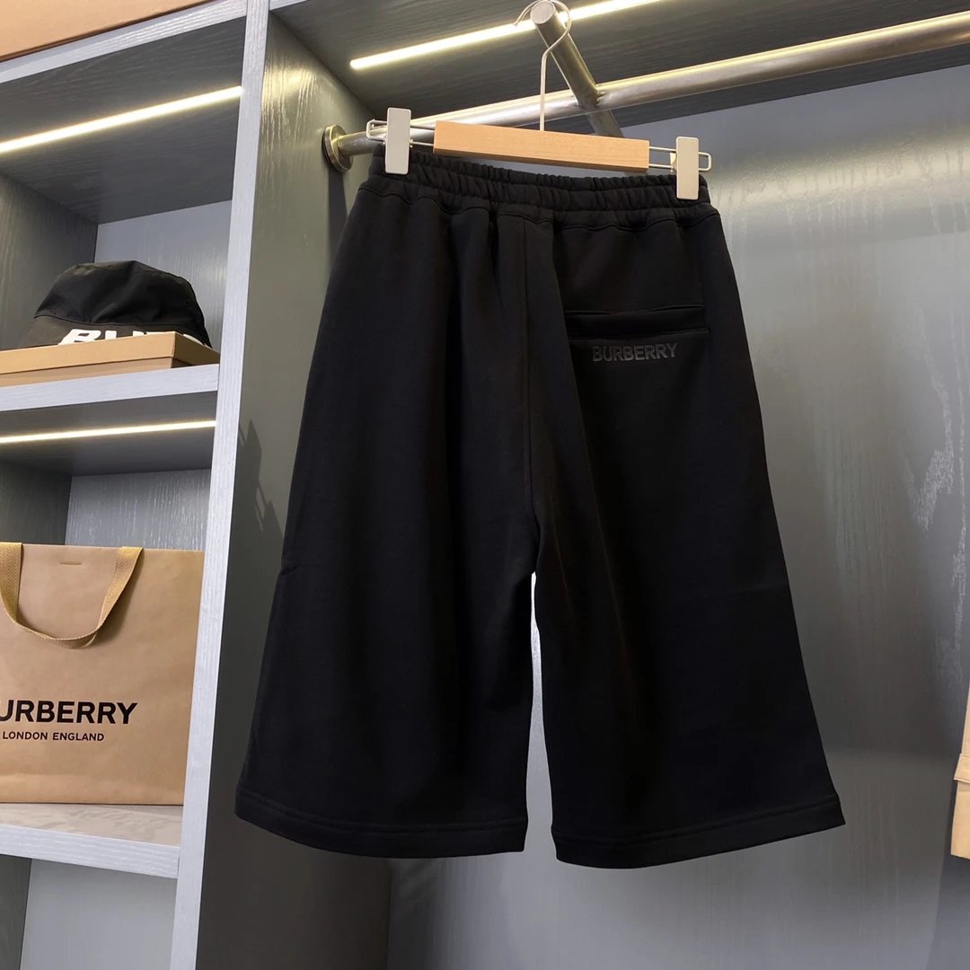 Burberry Shorts Monster Pattern logo Five-point Shorts25ss New Drawstring Casual Summer Pants5Two-in-One Casual Sweatpants for Men and Women, Pure Cotton Joggers