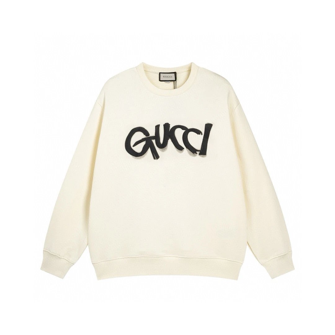 Gucci Hoodie Colorful Chest logo Printed Crewneck Sweatshirt Long Sleeve Base Shirt Outerwear Trendy Unisex Sports Casual Loose Fit Versatile New Autumn Winter Collection
