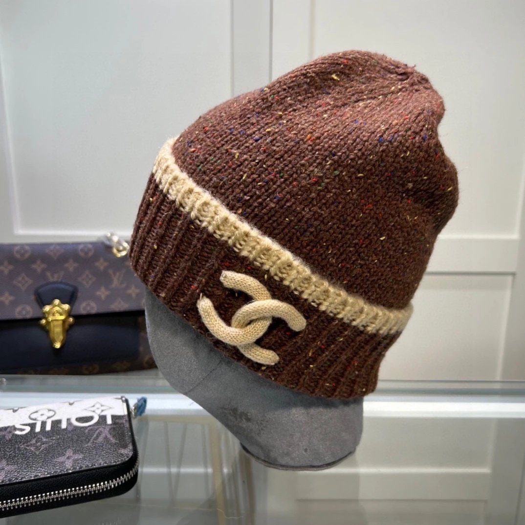 Chanel Hat Casual Knitted Hat High Quality Fashion Fashion Brand Official Website Quality Autumn and Winter Feel Super Soft and Comfortable Knitted Thread Hat,Excellent Elasticity!