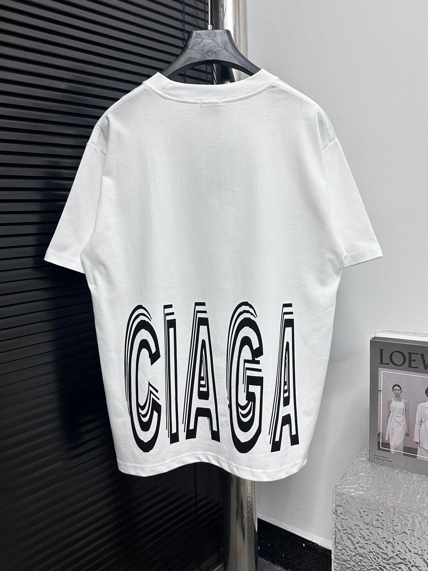 Balenciaga T-shirt Front and Back 3D Letter Print logo round Neck Short Sleeve25ss New Pure Cotton Unisex Style T Casual T-Shirt Base Layer Shirt OS Loose Fit Half Sleeve Top Plus Size