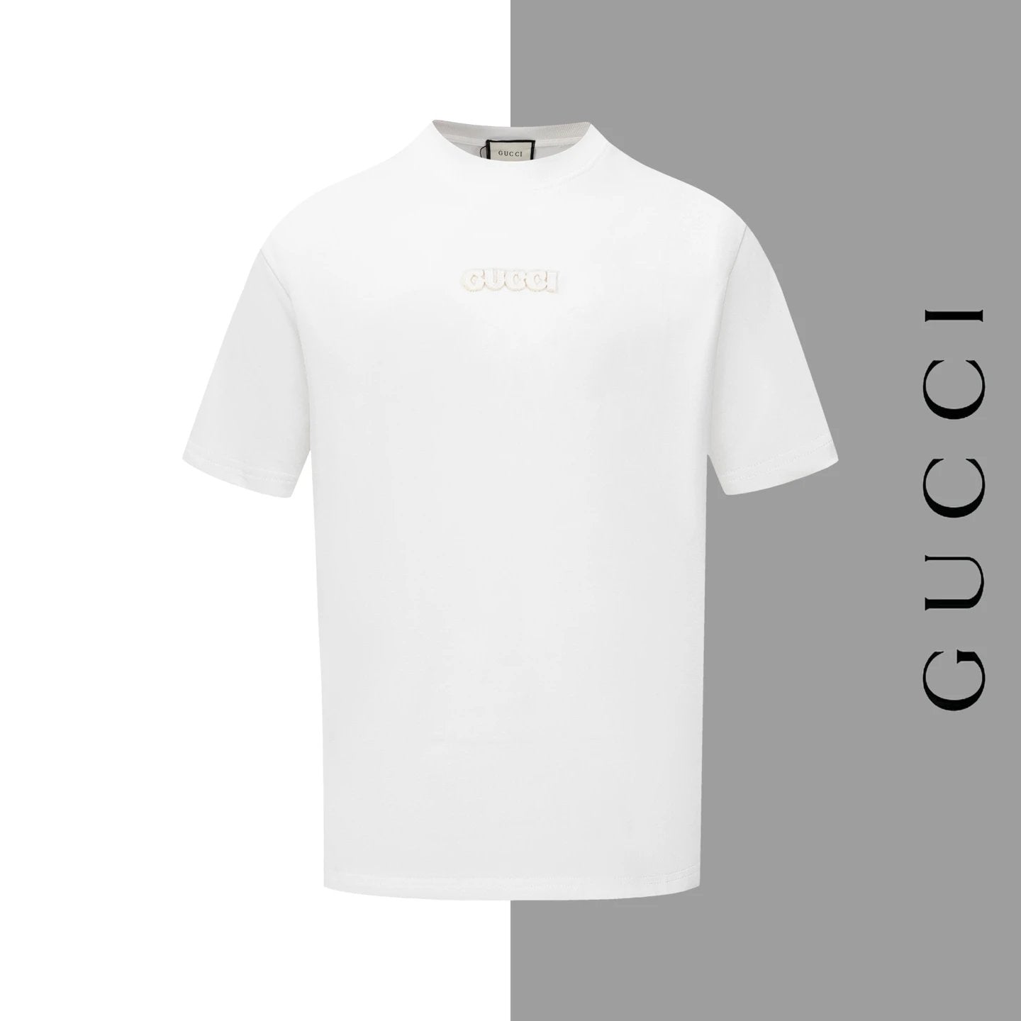 Gucci T-shirt Chest Letter Burnt Flower Embroidery logo round Neck Short Sleeve25ss New Pure Cotton Unisex Style T T-shirt OS Loose Fit Base Shirt Half Sleeve T-Shirt Top Half Sleeve