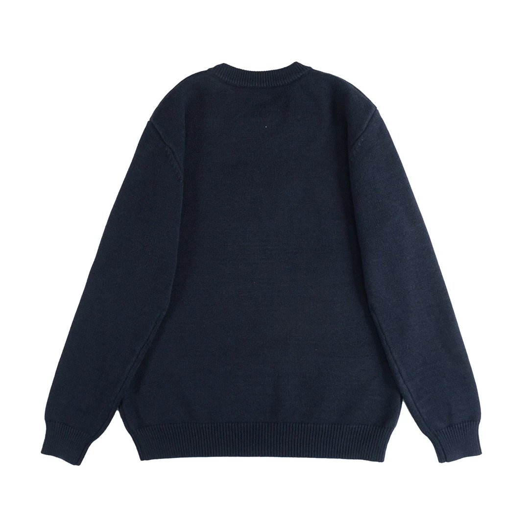 Gucci Sweater Chest logo Wool Crew Neck Sweater Long Sleeve Thickened Lazy Style OS Loose Fit Unisex Knit Top Jacket Versatile Casual Wearable Inside and Outside