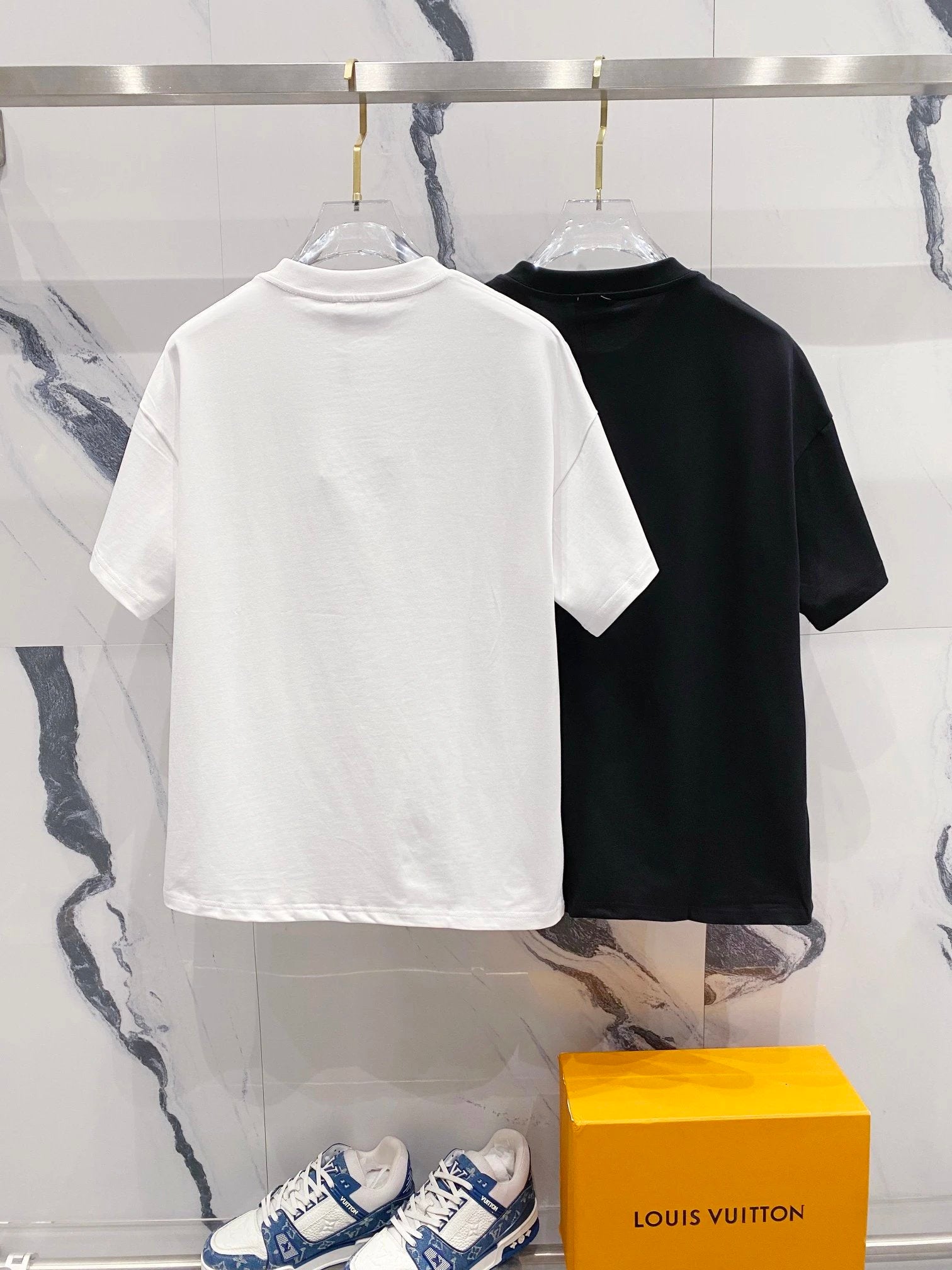 Dior T-shirt Border Letters LOGO Embroidered Star Print Round Neck Short Sleeve Pure Cotton T Unisex T-Shirt OS Loose Fit Base Shirt Casual Simple T-Shirt