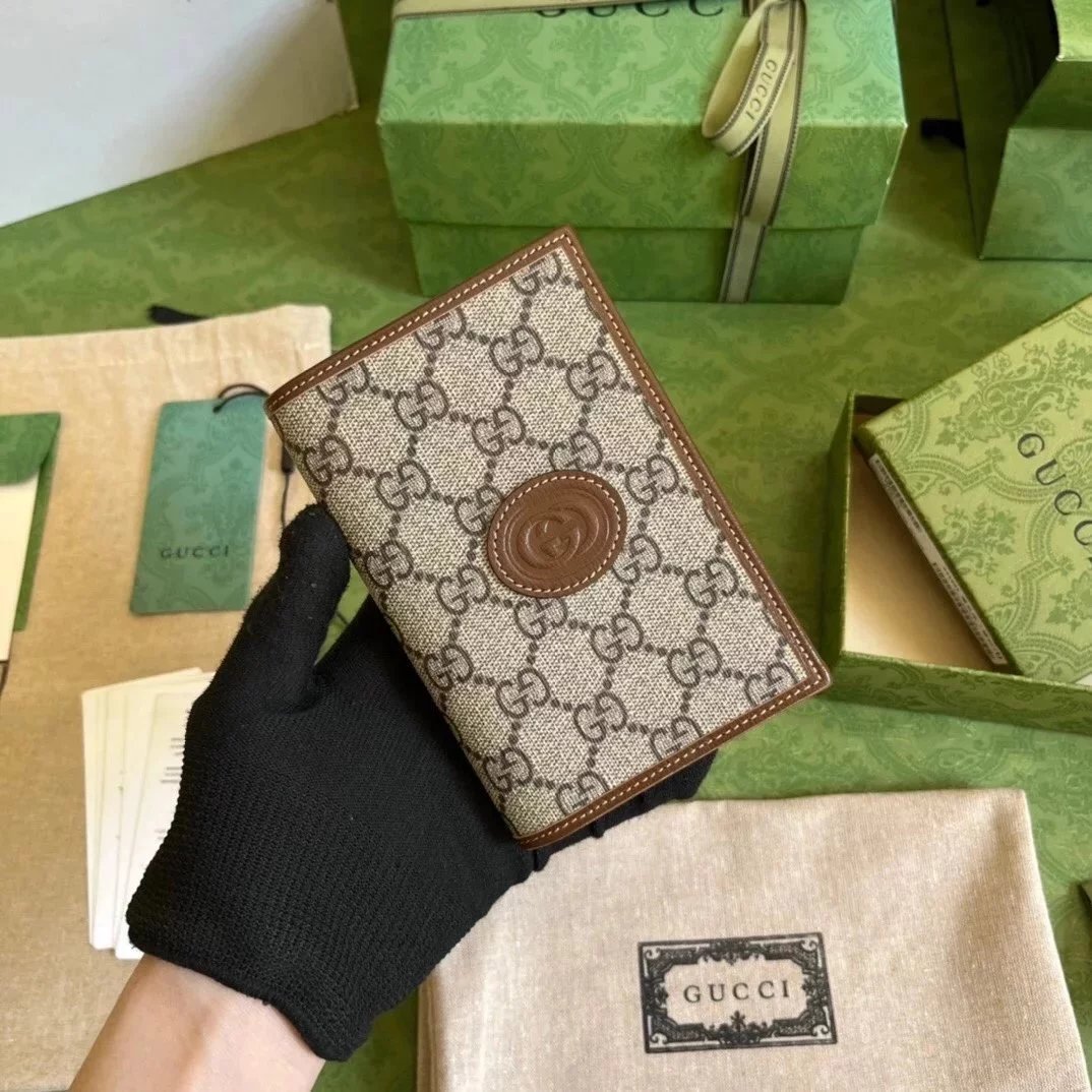 Gucci Wallet Top version 【**Original Leather】New Ophidia Brand New Fashion Series Passport Case Pocket Clip Men's and Women's Wallet Wallet Card Clamp Card Holder Card Holder Wallet Clutch10.5cm Model:724562