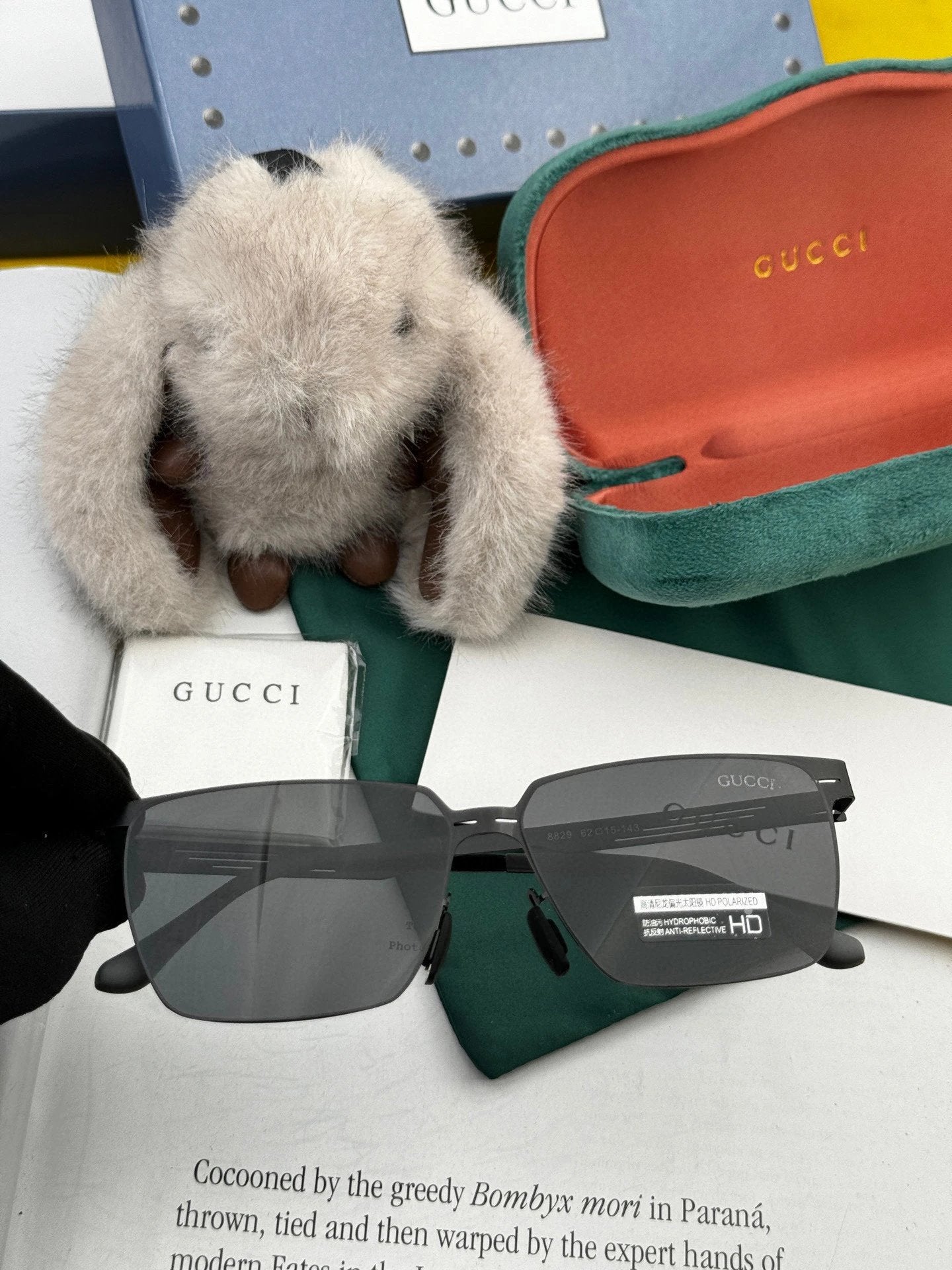 Gucci Sunglasses Sun ip Plated Sunglasses Slimming No Degree Unisex Couple Style UV Protection Driving Beach Fishing25ss New Sports Casual Versatile