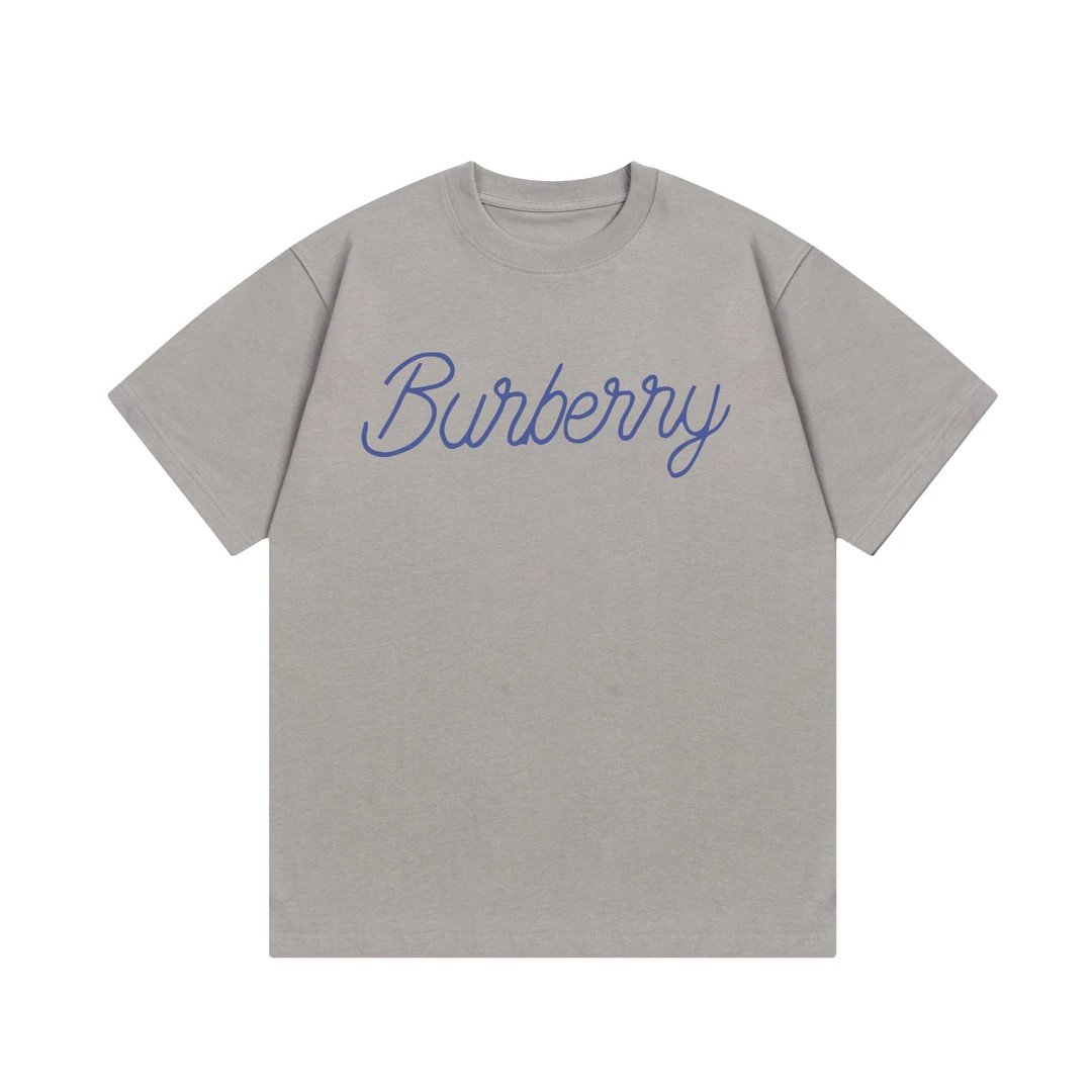 Burberry T-shirt Chest Letter Print Logo Logo Crew Neck Short Sleeve25ss New pure cotton T Unisex T-Shirt OS Loose Fit Base Shirt Top Half Sleeve T-Shirt