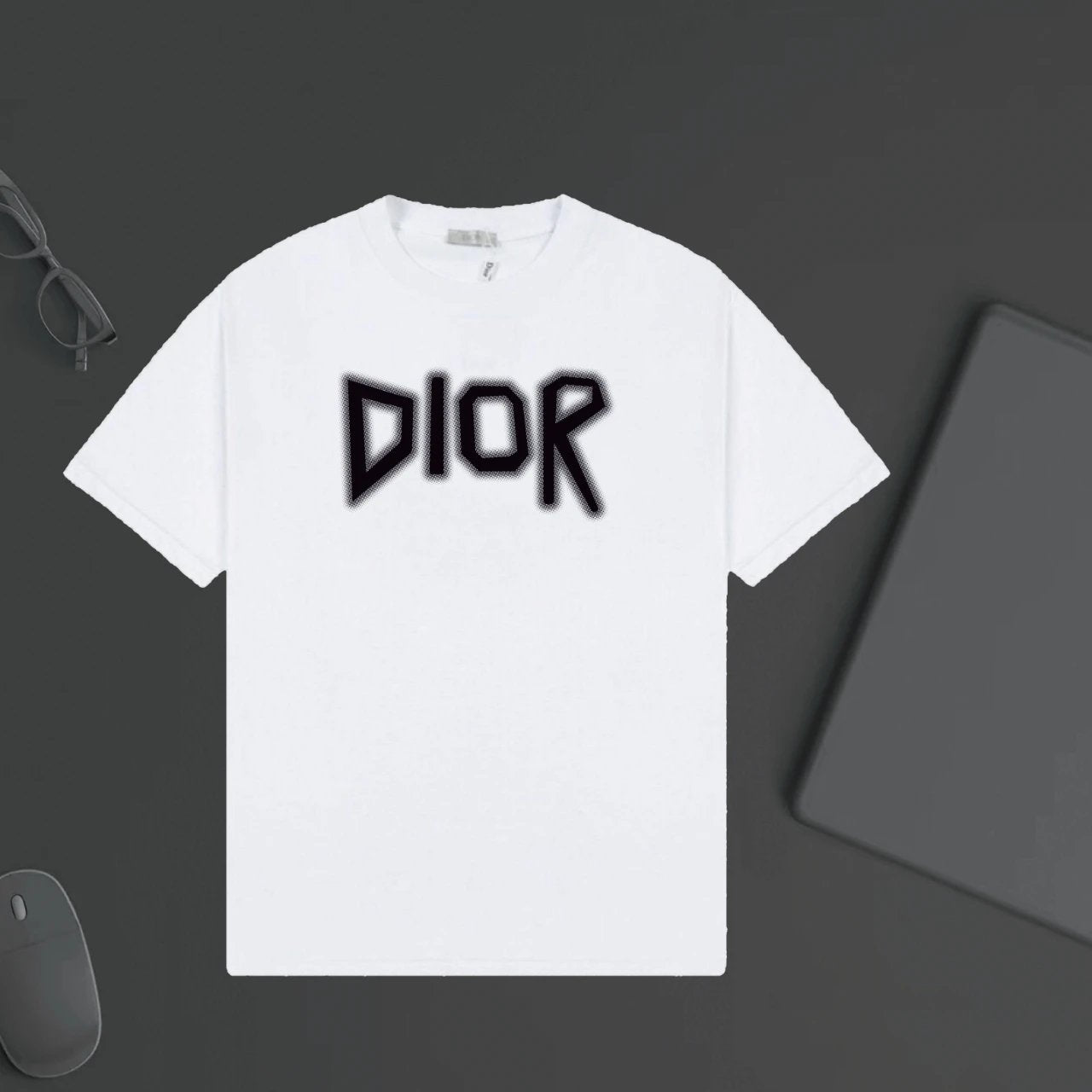 Dior T-shirt Unique Letter Print on Chest logo round Neck Short Sleeve25ss New pure cotton T Unisex T-Shirt OS Loose Fit Base Shirt Top Half Sleeve T-Shirt