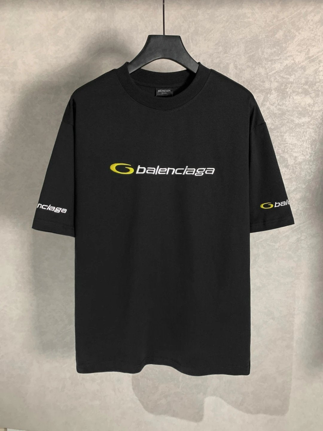 Balenciaga T-shirt Front and back letter embroidery logo round Neck Short Sleeve25ss New pure cotton T Unisex T-Shirt OS Drop Shoulder Loose Fit Base Shirt Top T-Shirt Short Sleeve