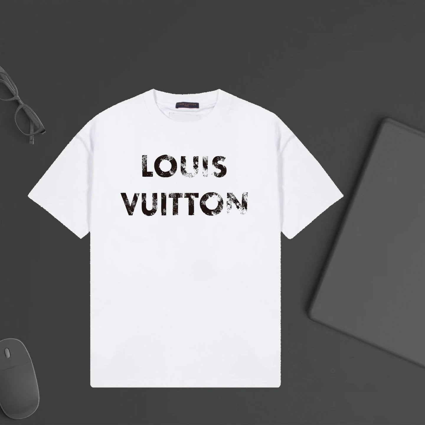 Louis Vuitton LV T-shirt Chest Letter Print logo round Neck Short Sleeve25ss New pure cotton T Unisex T-Shirt OS Drop Shoulder Loose Fit Base Shirt Top T-Shirt Short Sleeve