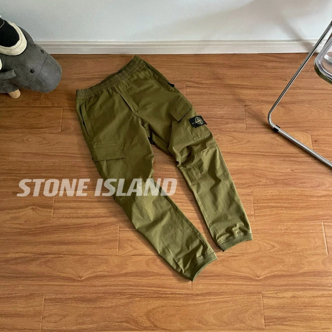 Stone Island Overalls Top Version Four-Bag Functional Overalls Men's Loose Straight Multi-Pocket Trousers