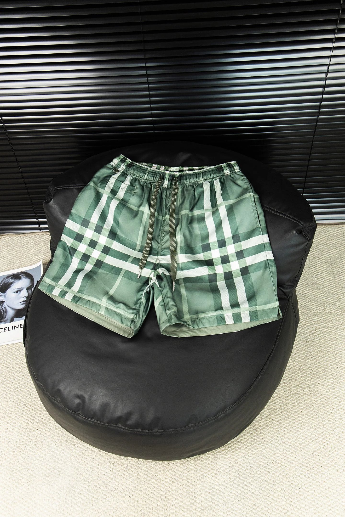 Burberry Shorts Large Plaid Pattern logo Five-point Shorts25ss New Drawstring Casual Summer Pants American Style5Two-in-One Casual Sweatpants for Men and Women, Pure Cotton Joggers