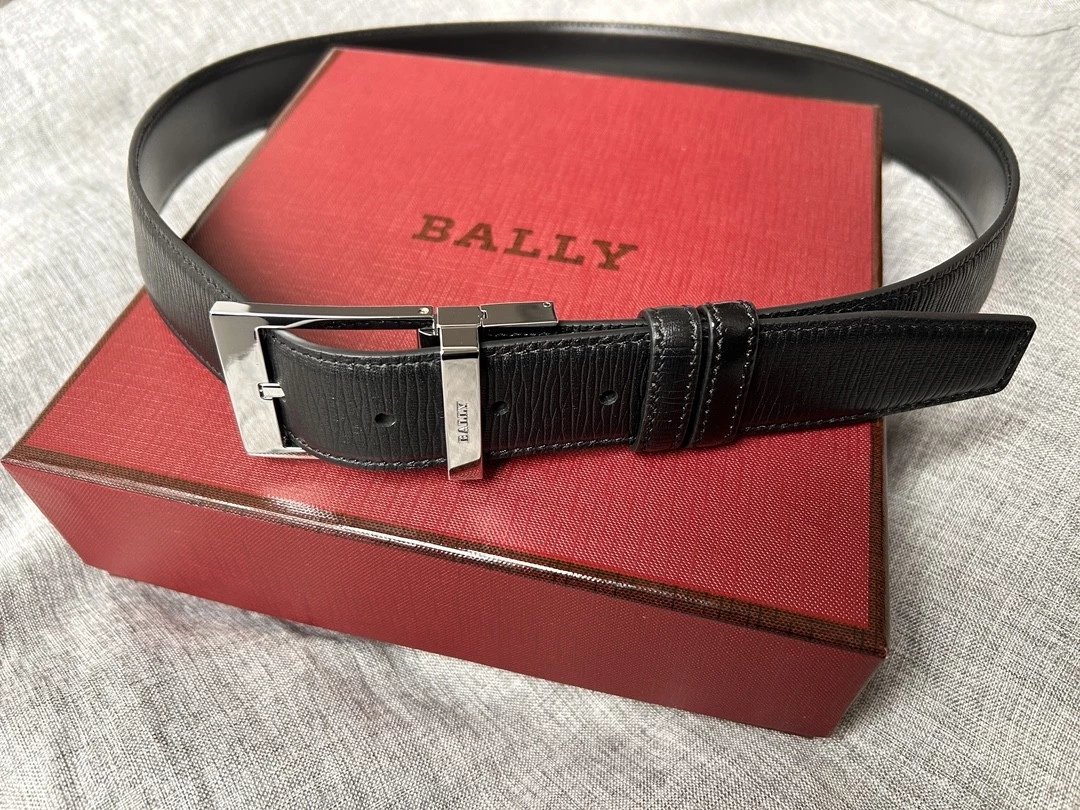 Bally Belt Top version Original Single Belt Counter New Men's Double-Sided Casual Business Belt Wide3.5cm Double-Sided Head Layer Cowhide Belt First Layer Cow Leather Belt Male Business Casual Belt Belt Men's Leather Belt