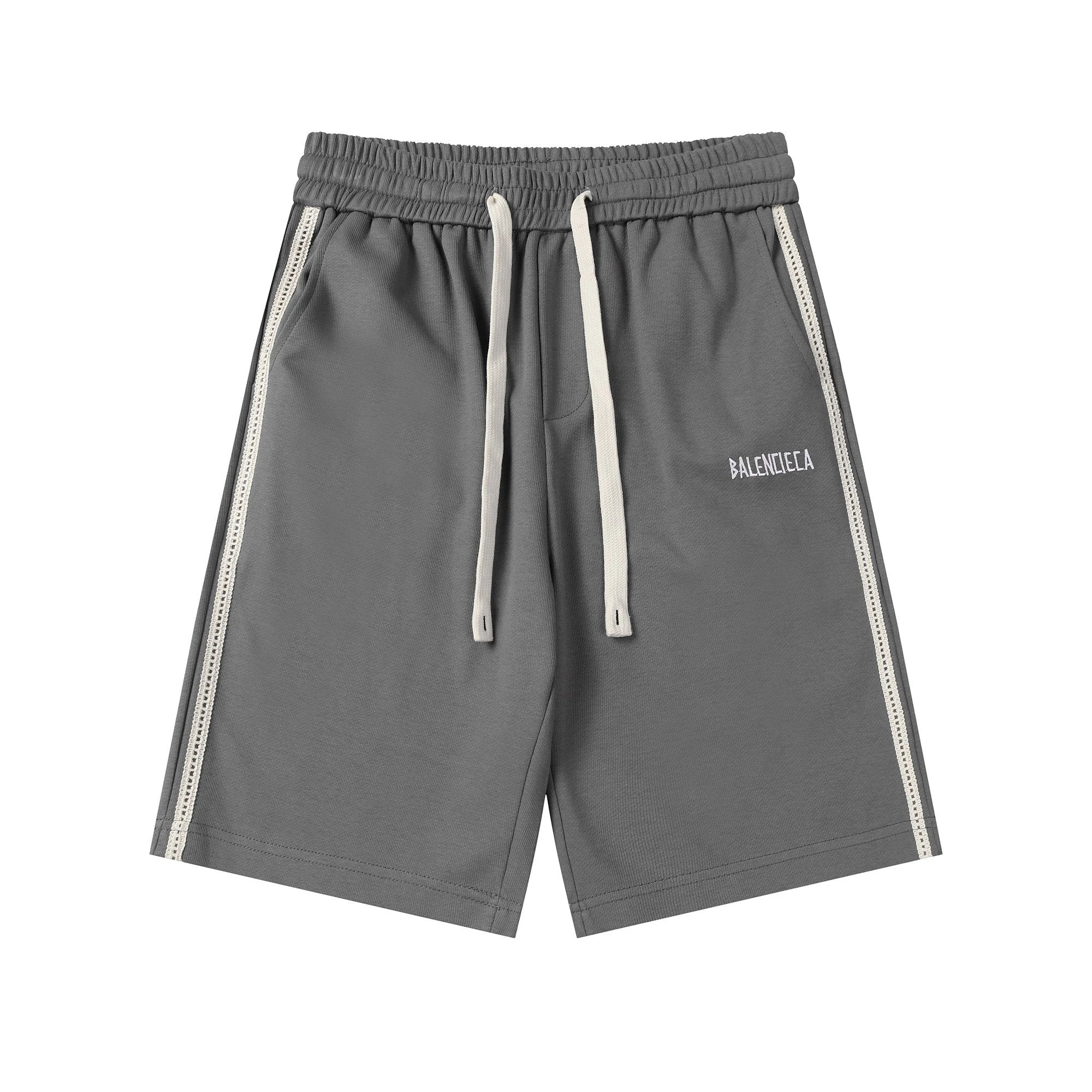 Balenciaga Shorts Letter Embroidery logo Five-point Shorts25ss New Drawstring Casual Summer Pants5Two-in-One Casual Sweatpants for Men and Women, Pure Cotton Joggers