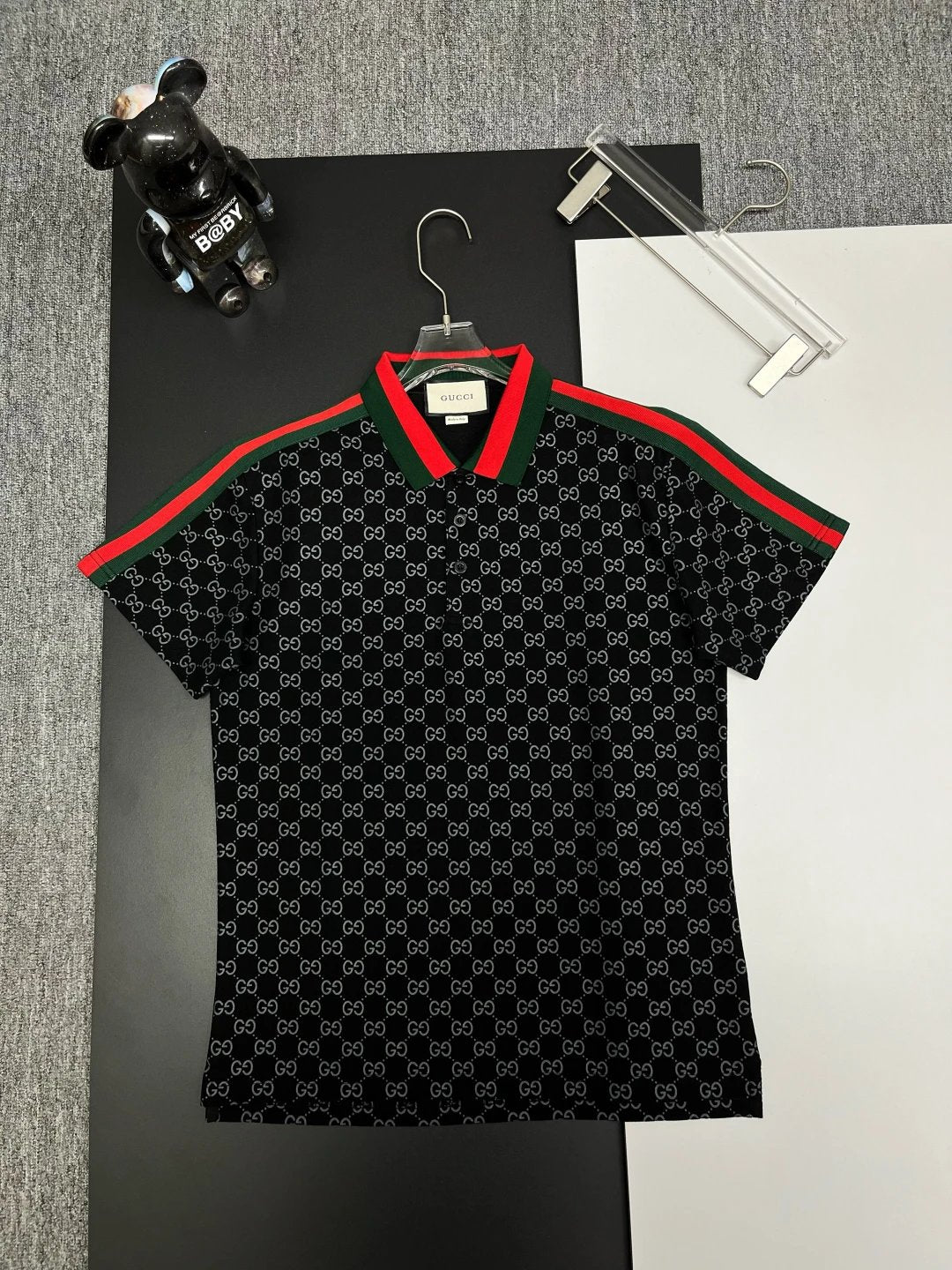 Gucci T-shirt Full-body Old Flower logo Printing POLO Shirt Lapel Short Sleeve25ss New Unisex Summer Loose Short Sleeve T Business Commuter Short Sleeve Shirt Plus Size T-Shirt