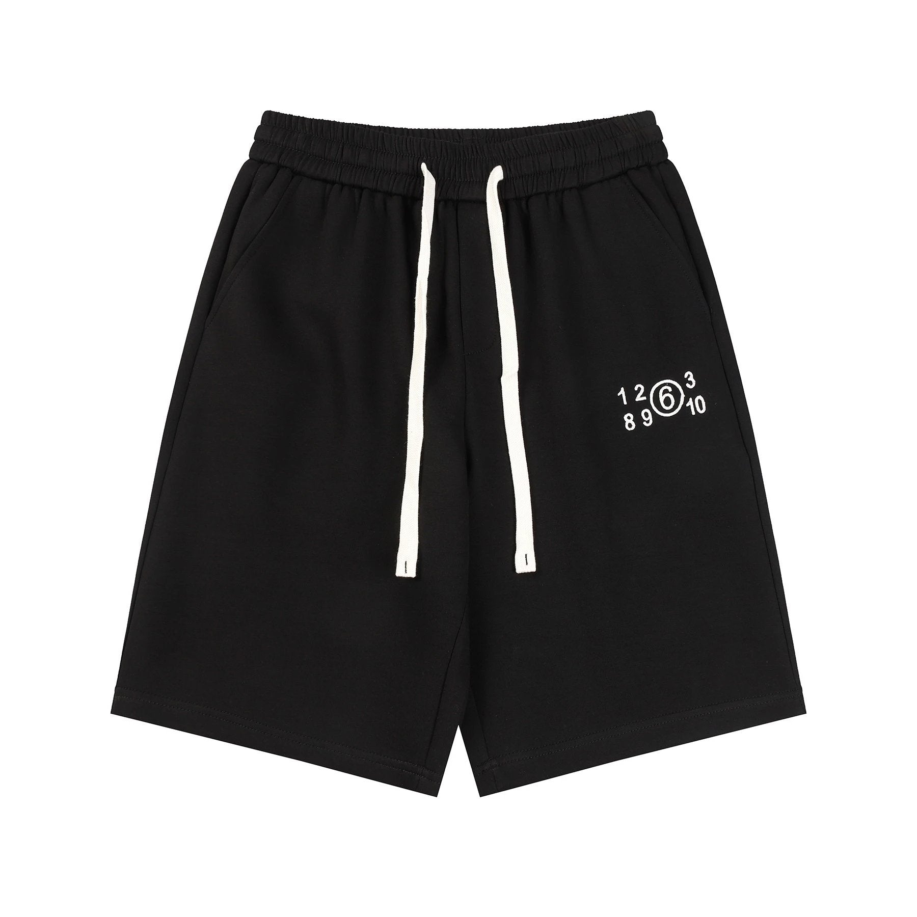 Maison Margiela Shorts Front Body Digital Embroidery logo Five-point Shorts25ss New Drawstring Casual Pants for Men and Women, Summer Style5Two-in-One Casual Sweatpants Pure Cotton Joggers