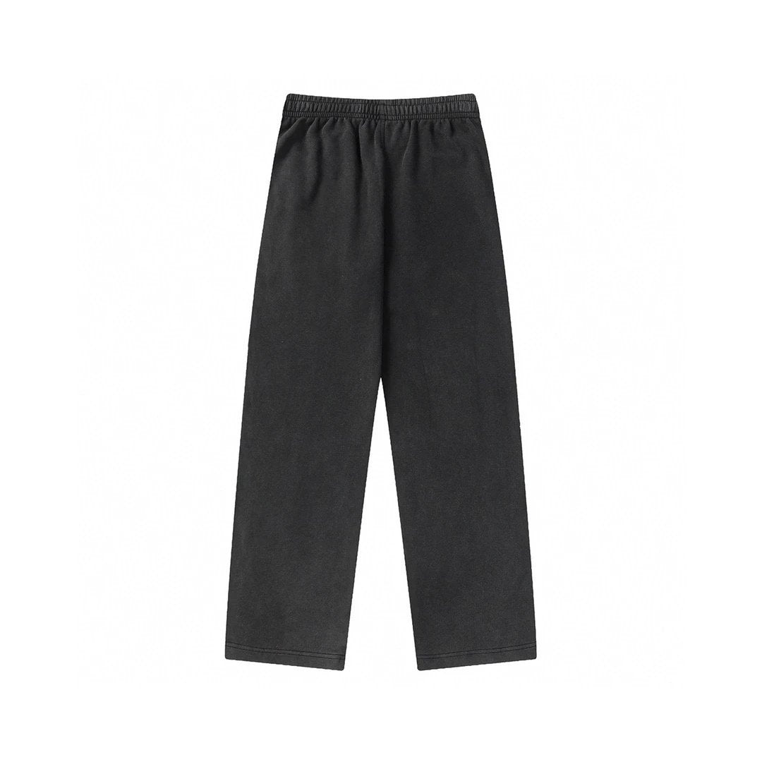 Balenciaga Sweatpants Washed and Worn M Label LOGO Embroidered Straight-Leg Sweatpants Sports Pants Autumn Unisex Long Pants Drawstring Winter Loose Plus Size Casual Pants High Waist