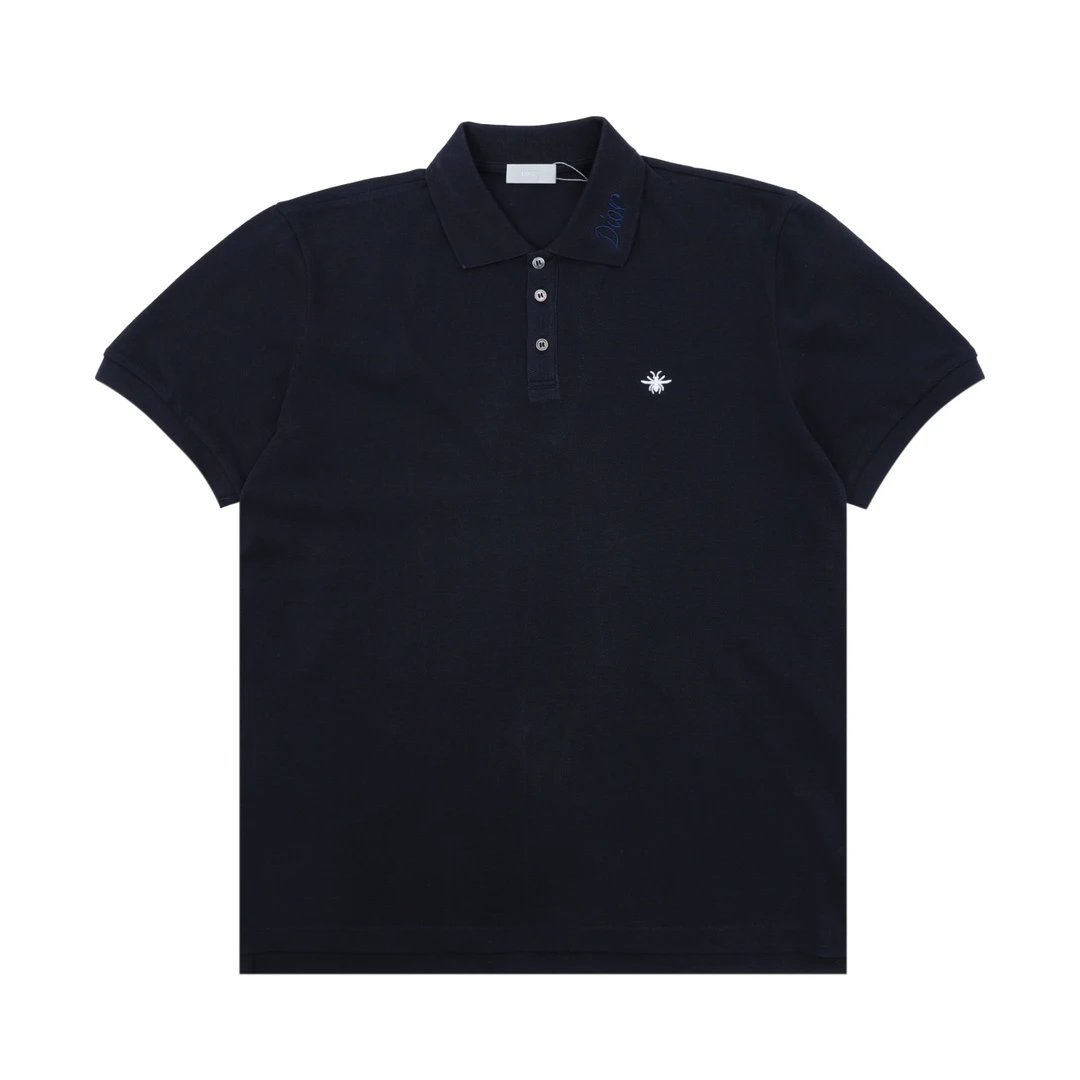 Dior T-shirt Little Bee on Chest logo Embroidery POLO Shirt Lapel Short Sleeve25ss New Unisex Commuter Short Sleeve Summer Loose Fit T Business Shirt Plus Size T-Shirt