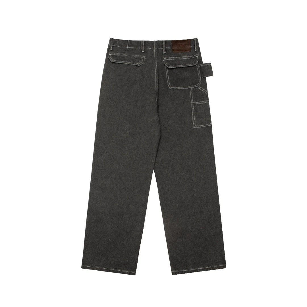 Dior Jeans Multi-pocket Leather Patch Jeans Collaboration Series