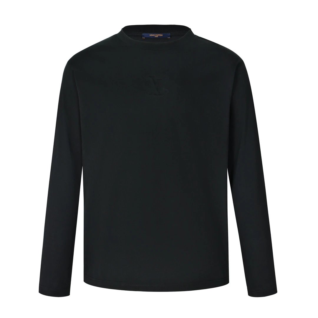 Louis Vuitton LV Hoodie 24FW Embossed Long Sleeve Base Shirt Sweatshirt Pullover Thickened Lazy Style OS Loose Fit Jacket Unisex Loose Knit Top Versatile Casual Wearable Inside and Outside