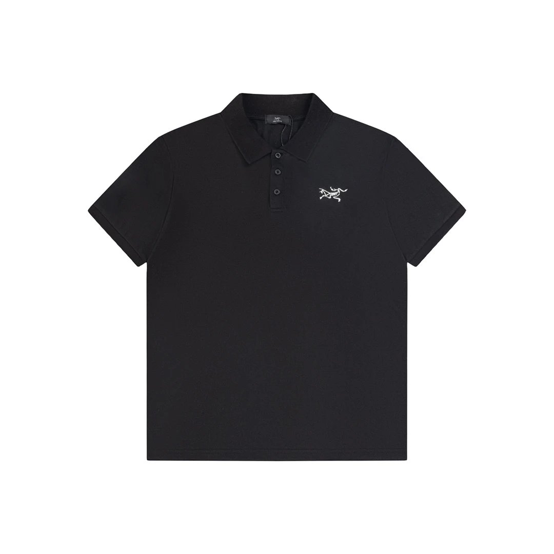 Arc'teryx T-shirt Chest Bird Pattern logo Embroidery POLO Shirt Lapel Short Sleeve25ss New Unisex Summer Short Sleeve OS Loose T Business Half Sleeve Shirt Plus Size T-Shirt