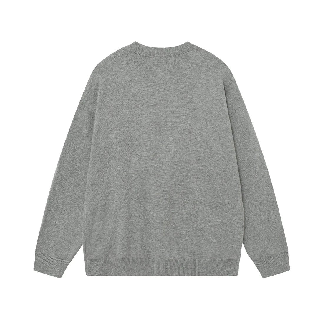 Gucci Sweater Embroidered Solid Color V Long Sleeve Knit Cardigan Sweater Coat Unisex