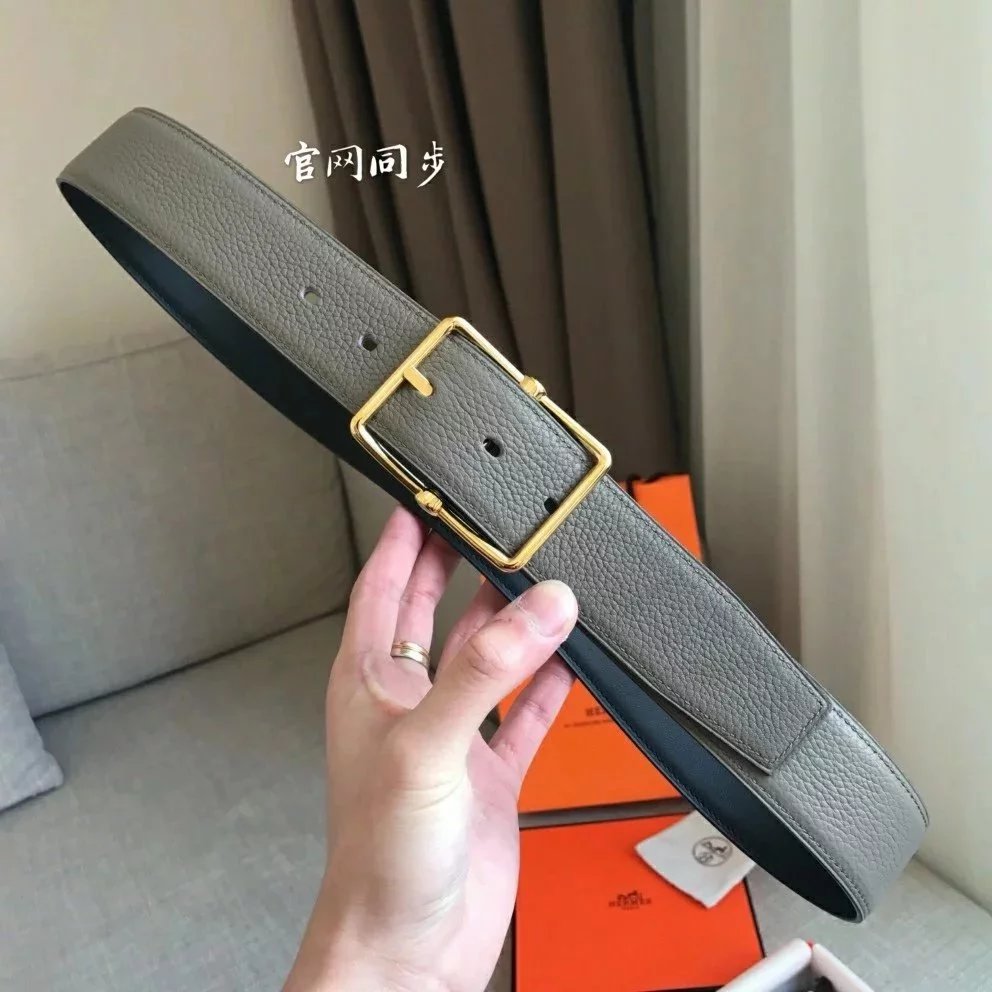 Hermes Belt Top version High Quality H Home Belt Men's Imported Calfskin Double-Sided Available Belt Width3.8cm