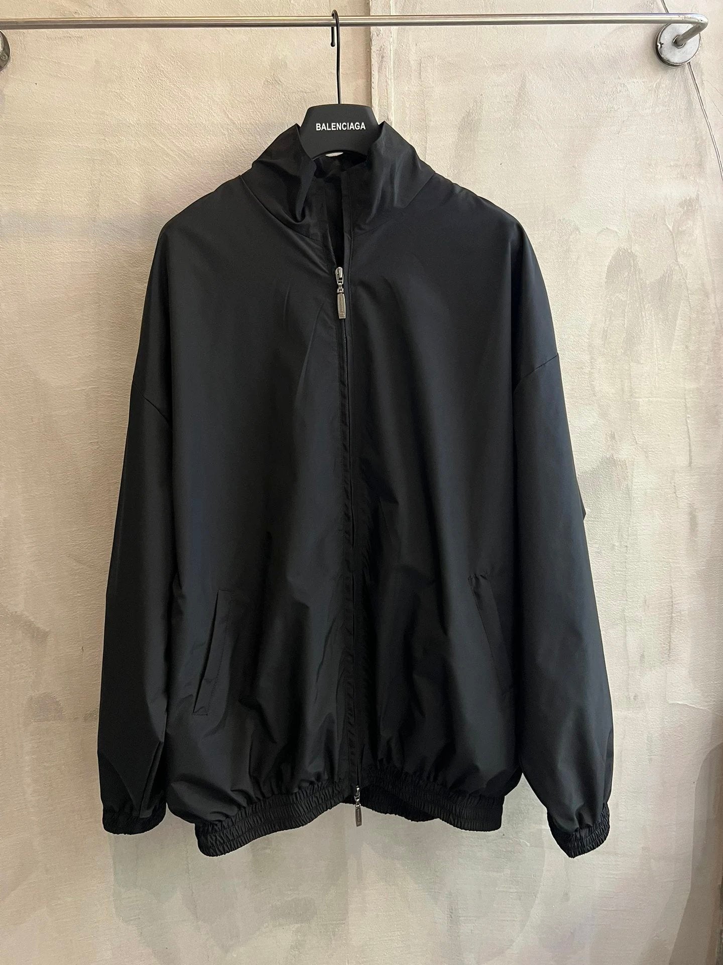 Balenciaga Jackets Masking Tape Nylon Fiber High Collar Windbreaker Waterproof Jacket Unisex Autumn Winter New Arrival