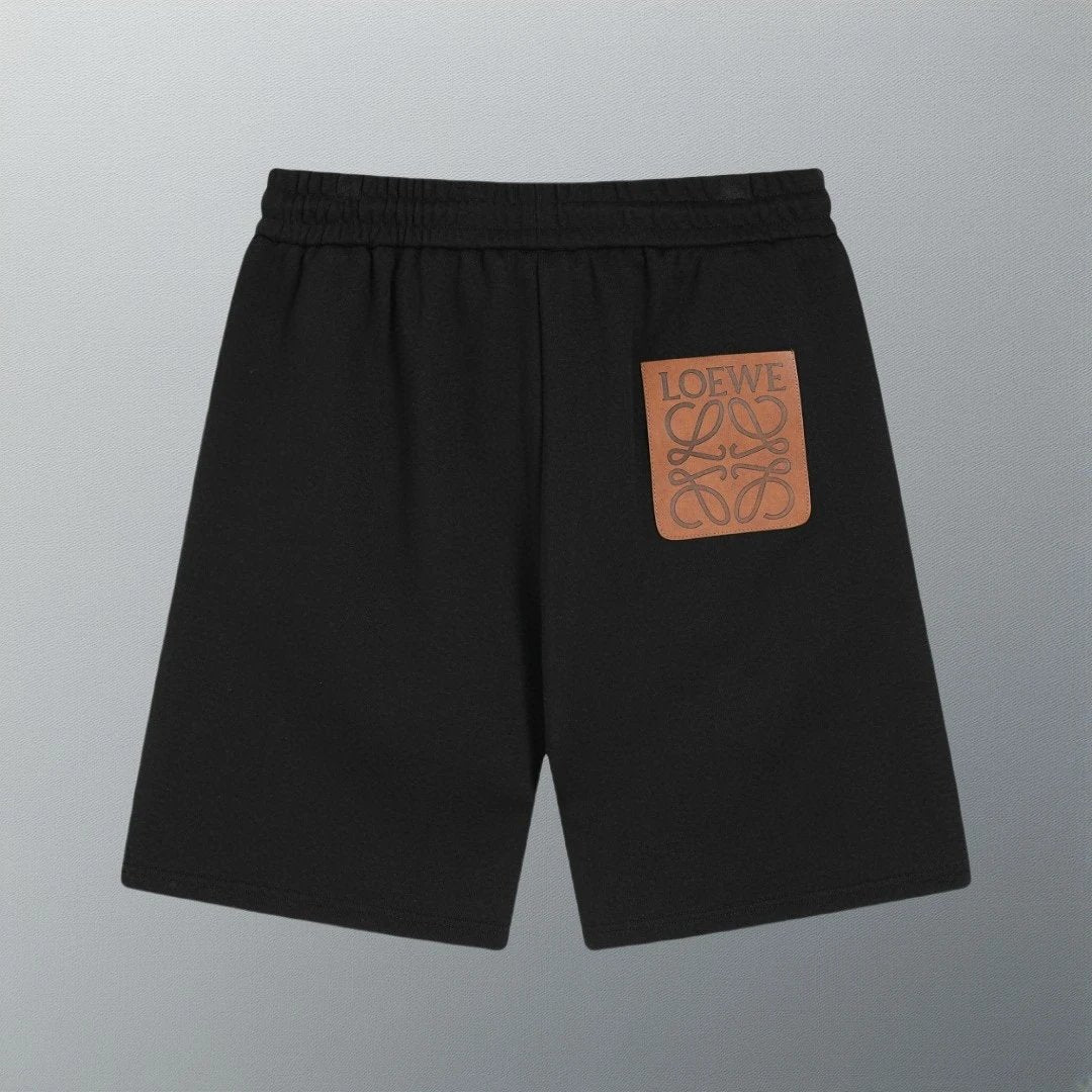 LOEWE Shorts Back Pocket Logo Embroidered Shorts Knee-Length Shorts25ss New Heavy Drawstring American Style Casual Summer Pants5Two-in-One Casual Sweatpants for Men and Women, Pure Cotton Joggers