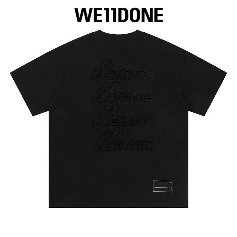 We11done T-shirt Top Spring and Summer New Large Letter Bullet Screen LOGO Simple Short Sleeve T T-shirt Loose Fashion Brand