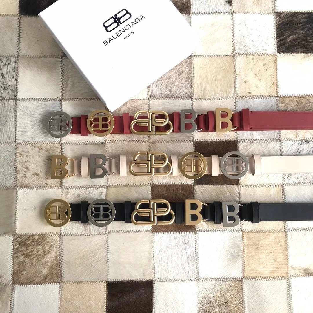 Balenciaga Belt Top version Women's Original Order Belt Fashion Retro Belt BB Distressed Men's Belt Buckle Men's and Women's Business Casual Belt Belt Women's Belt Belt Women's