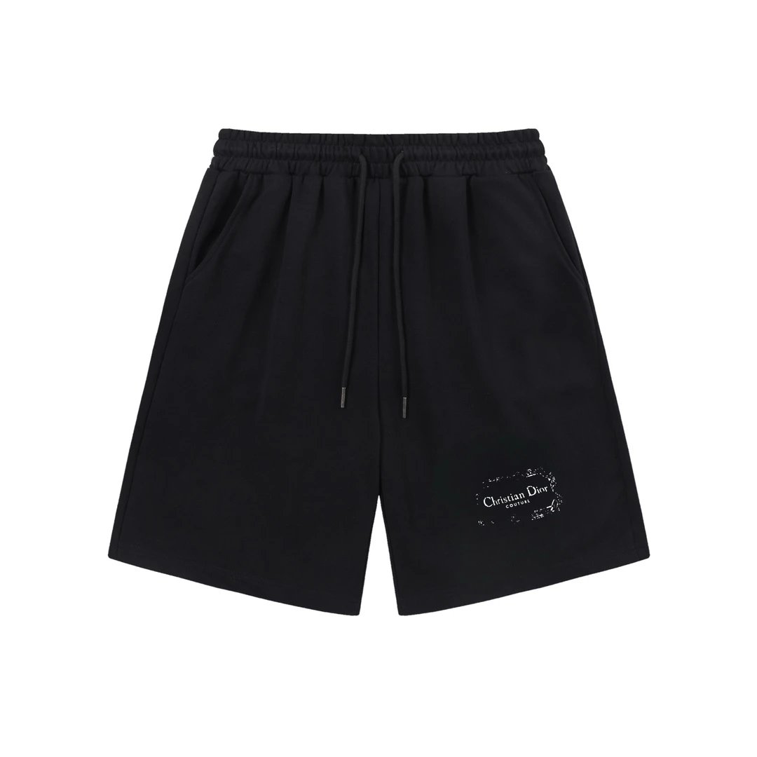 Dior shorts Previous version CD Letter Printing logo Five-point Shorts25ss New Drawstring Casual Summer Pants American Style5Two-in-One Casual Sweatpants for Men and Women, Pure Cotton Joggers