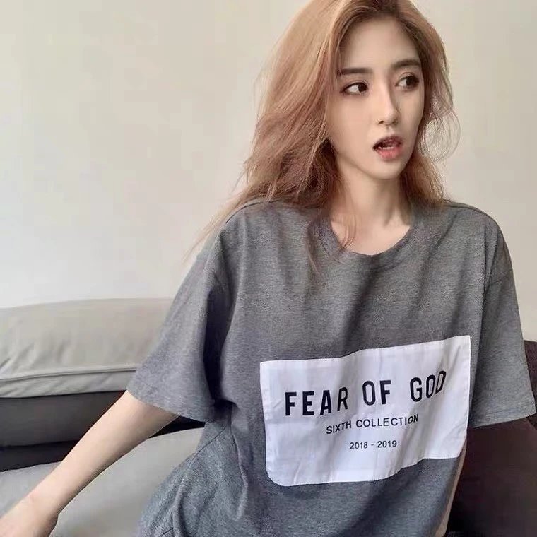 ESSENTIALS T-shirt Top Version Season 6 Main Line Chest Patch Short Sleeve T T-shirt TEE Men and Women Couple High Street Style