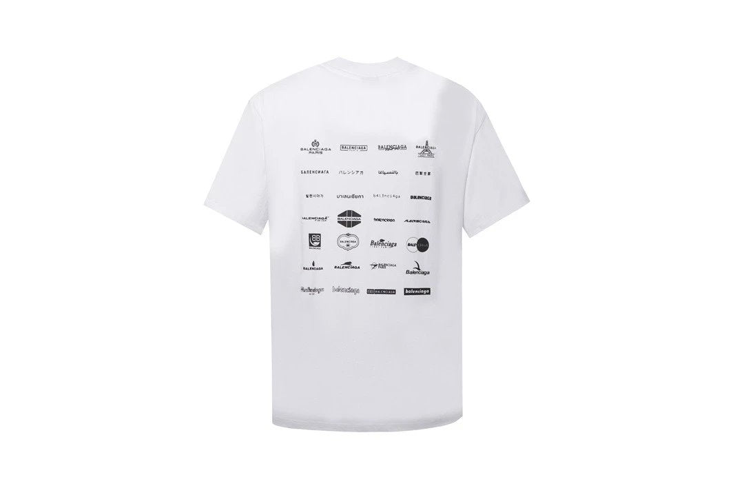 Balenciaga T-shirt Round neck short-sleeve pure cotton T Unisex T-Shirt OS Loose Fit Base Shirt Summer New Casual Simple T-Shirt