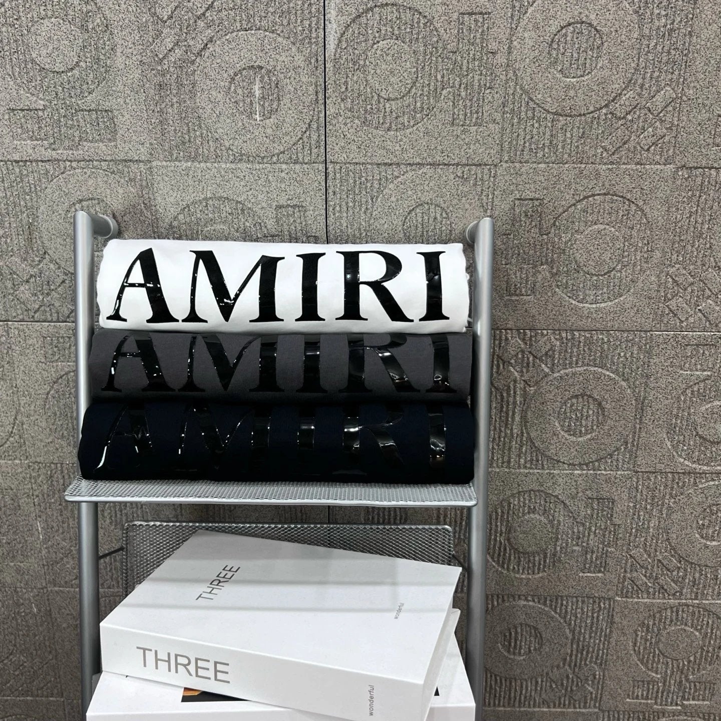 Amiri T-shirt Front Chest Letter Print logo round Neck Short Sleeve25ss New pure cotton T Unisex T-Shirt OS Drop Shoulder Loose Fit Base Shirt Top T-Shirt Short Sleeve