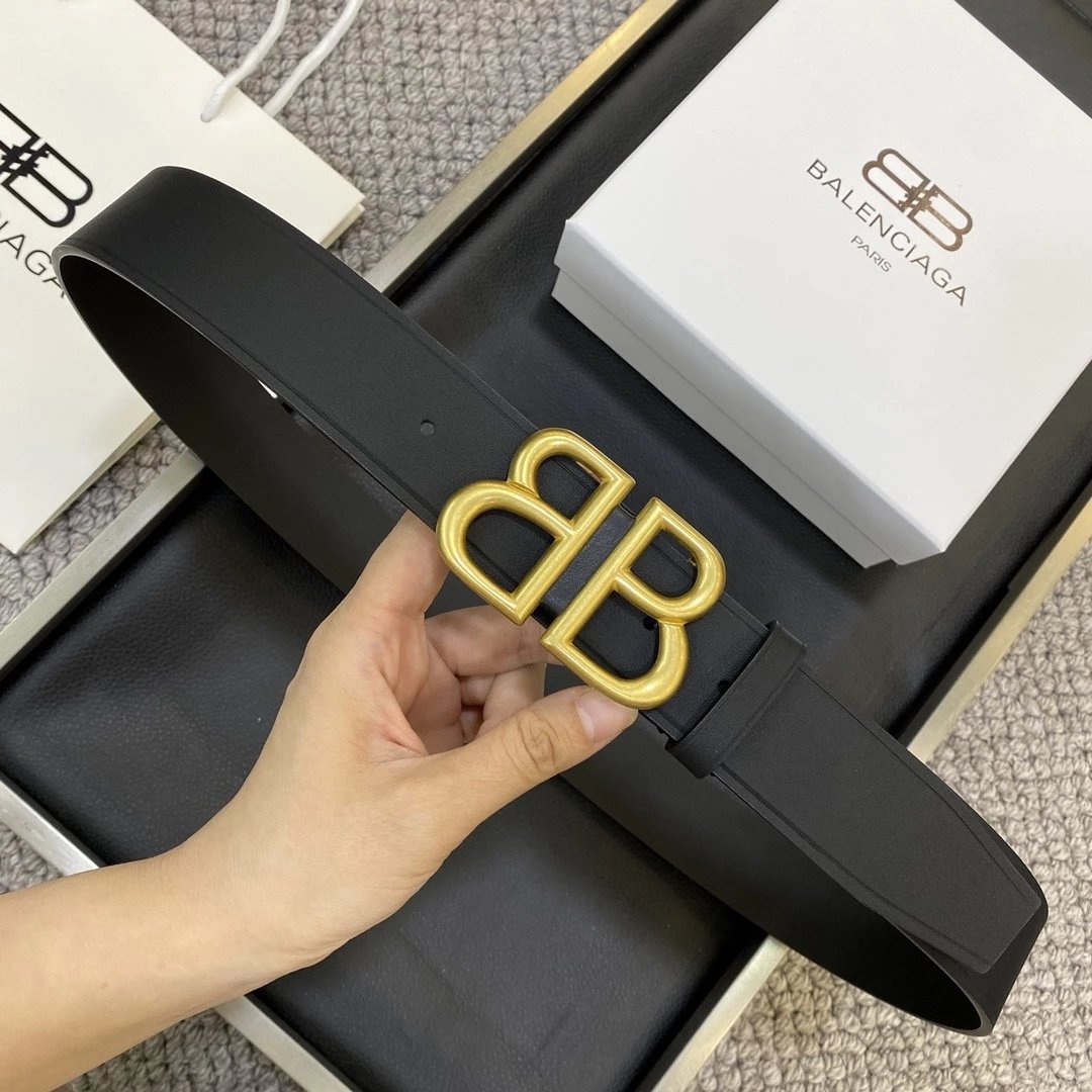 Balenciaga Belt Top version Original Order Men's Belt Fashion Retro Belt BB Distressed Men's Leather Belt Buckle Men's First Layer Cowhide Business Casual Belt Belt Men's Leather Belt Original Gift Box