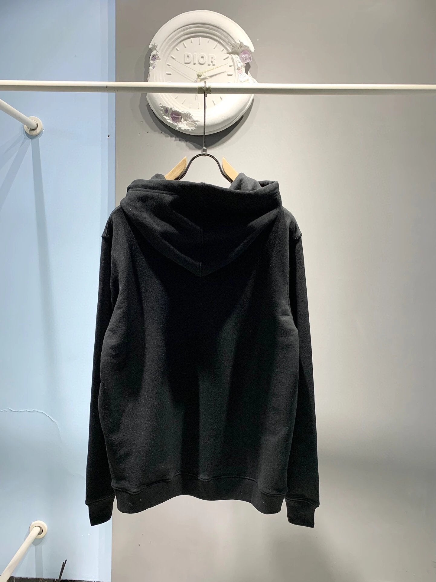 PRADA Hoodie Triangle Logo Patch Pocket Hoodie Sweatshirt Jacket Unisex Sports Casual Loose Fit Versatile