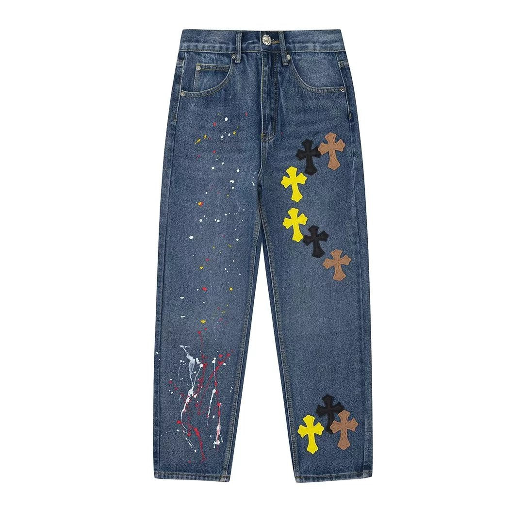 Chrome Hearts Jeans New Fashion All-Match Jeans