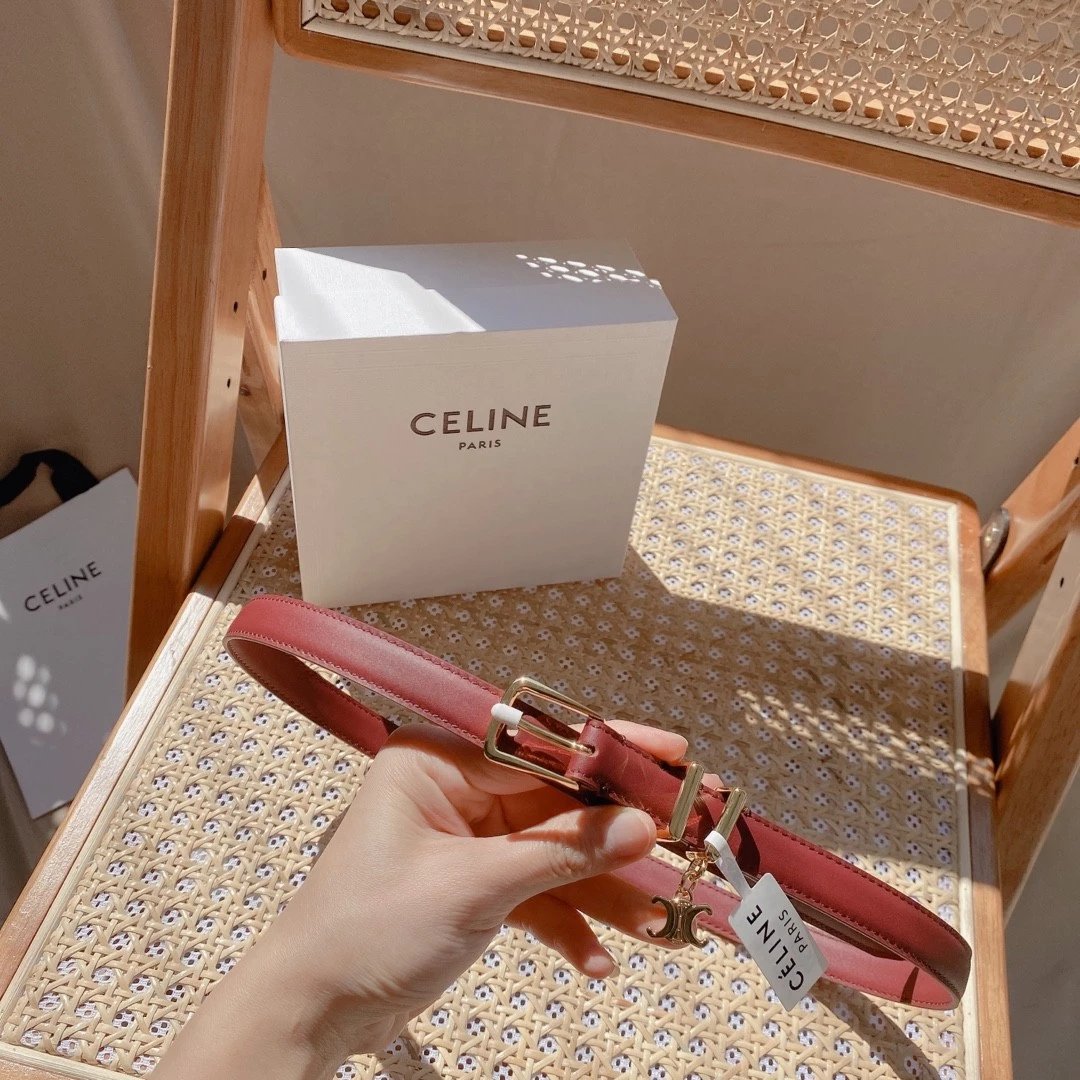Celine Belt Top version Goods Belt Belt Female Arc De Triomphe Belt Arc De Triomphe Belt Black Retro Hair Style Belt Bright Gold Head Belt Belt Double-Sided Belt Women's Belt Women's Belt Belt Women's Belt1.8Belt Women's Belt Belt