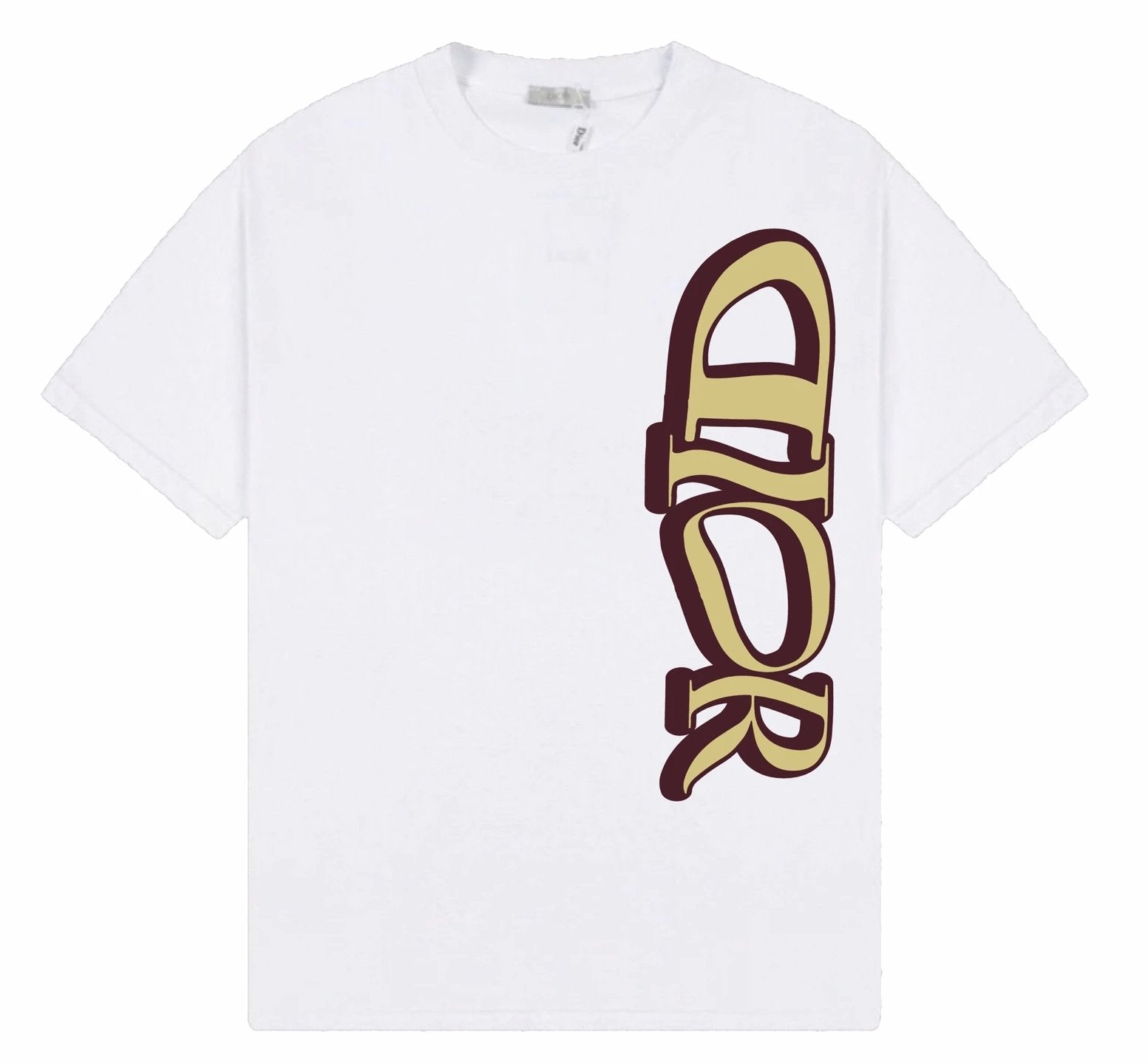 Dior T-shirt Vertical Letter Print on the Chest logo round Neck Short Sleeve25ss New pure cotton T Unisex T-Shirt OS Drop Shoulder Loose Fit Base Shirt Top T-Shirt Short Sleeve