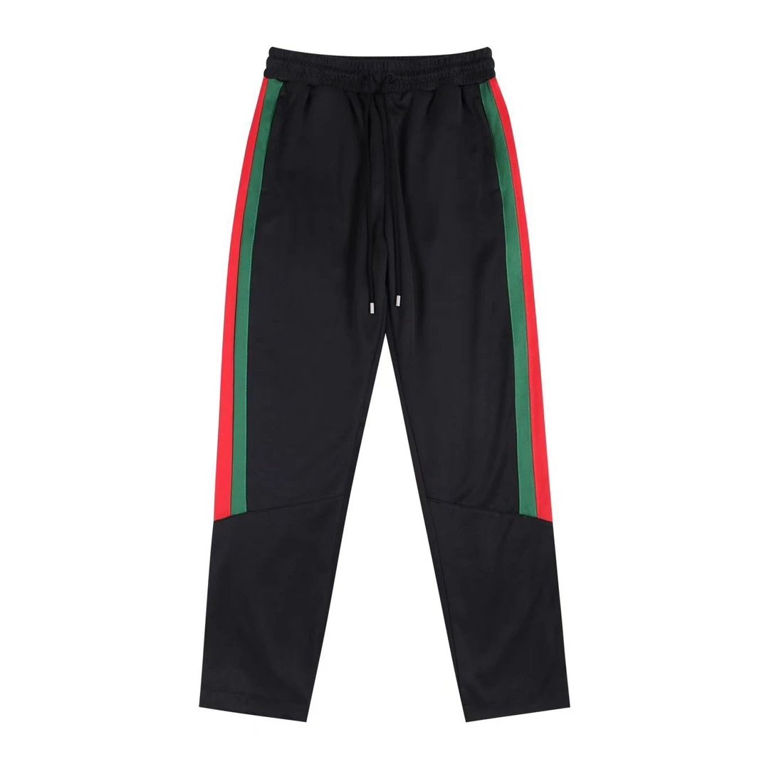 Gucci Sweatpants Classic Ribbon Double Straight Sweatpants Sports Pants Autumn Men's and Women's Same Long Pants Drawstring Winter Loose plus Size Casual Pants High Waist