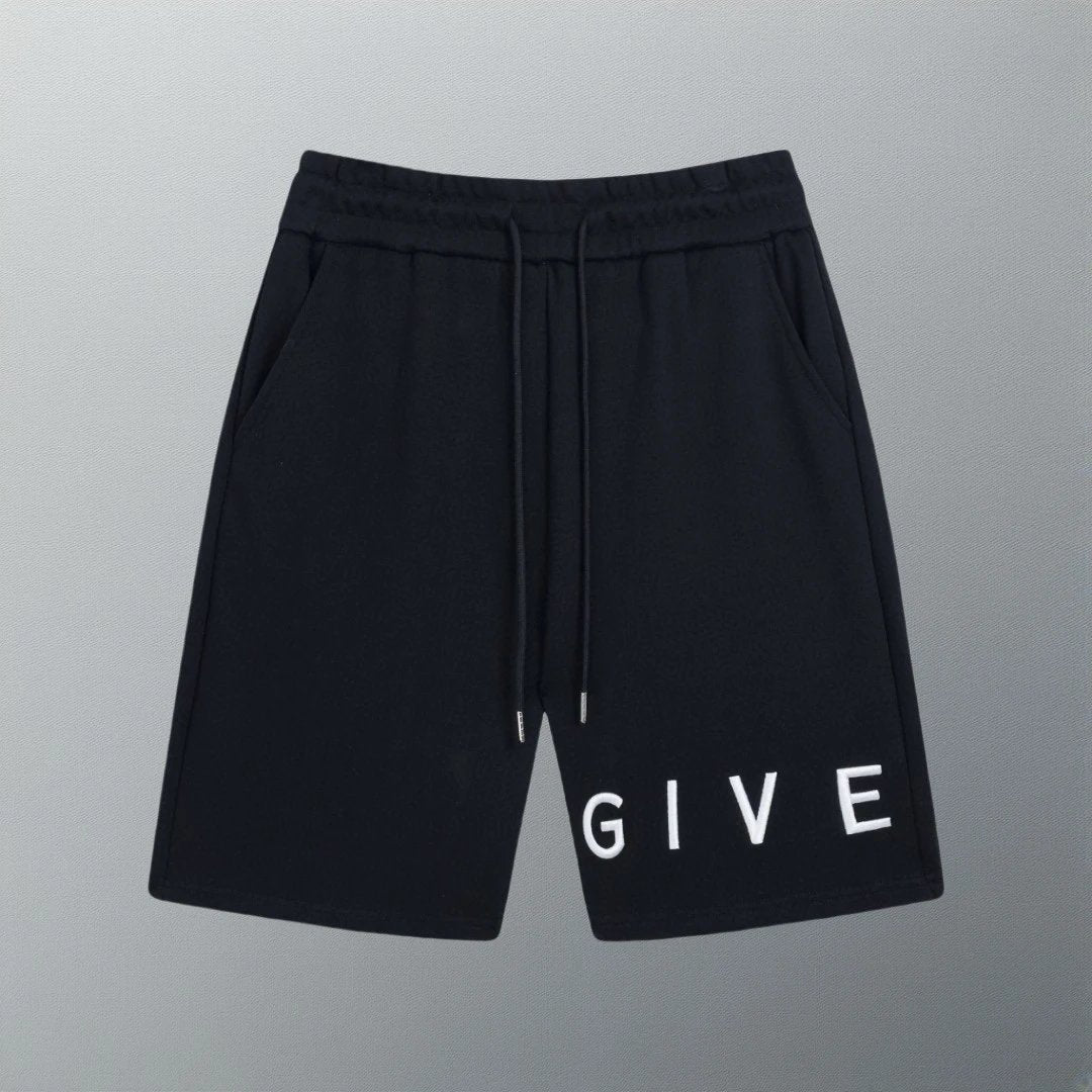 Givenchy Shorts Front and Back 3D Brand Letter Embroidery logo Five-point Shorts25ss New Drawstring Casual Summer Pants American Style5Two-in-One Casual Sweatpants for Men and Women, Pure Cotton Joggers