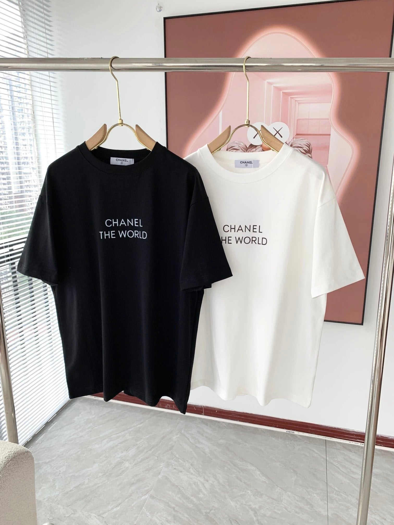 Chanel T-shirt 2024Spring and Summer Men's and Women's Same Couple's Latest Short Sleeve T T-shirt logo Pattern Adhesive Design!Comfortable and Breathable to Wear,Not Stiff,The Whole Has Rich Stereoscopic Impression,Quality Export Order,Customized Exclusi
