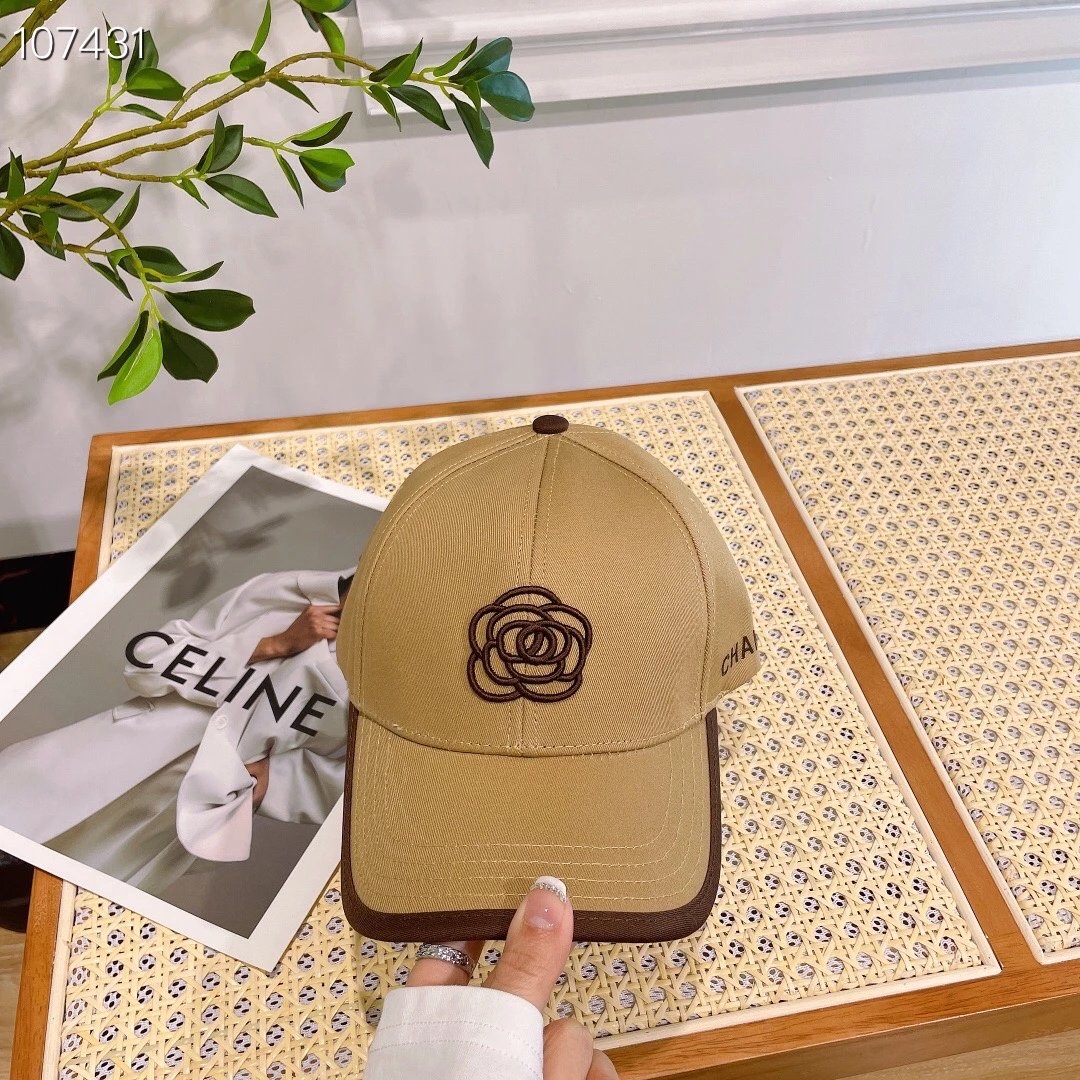 Chanel Hat High Quality2023New Embroidered Camellia Baseball Cap,New Shipment