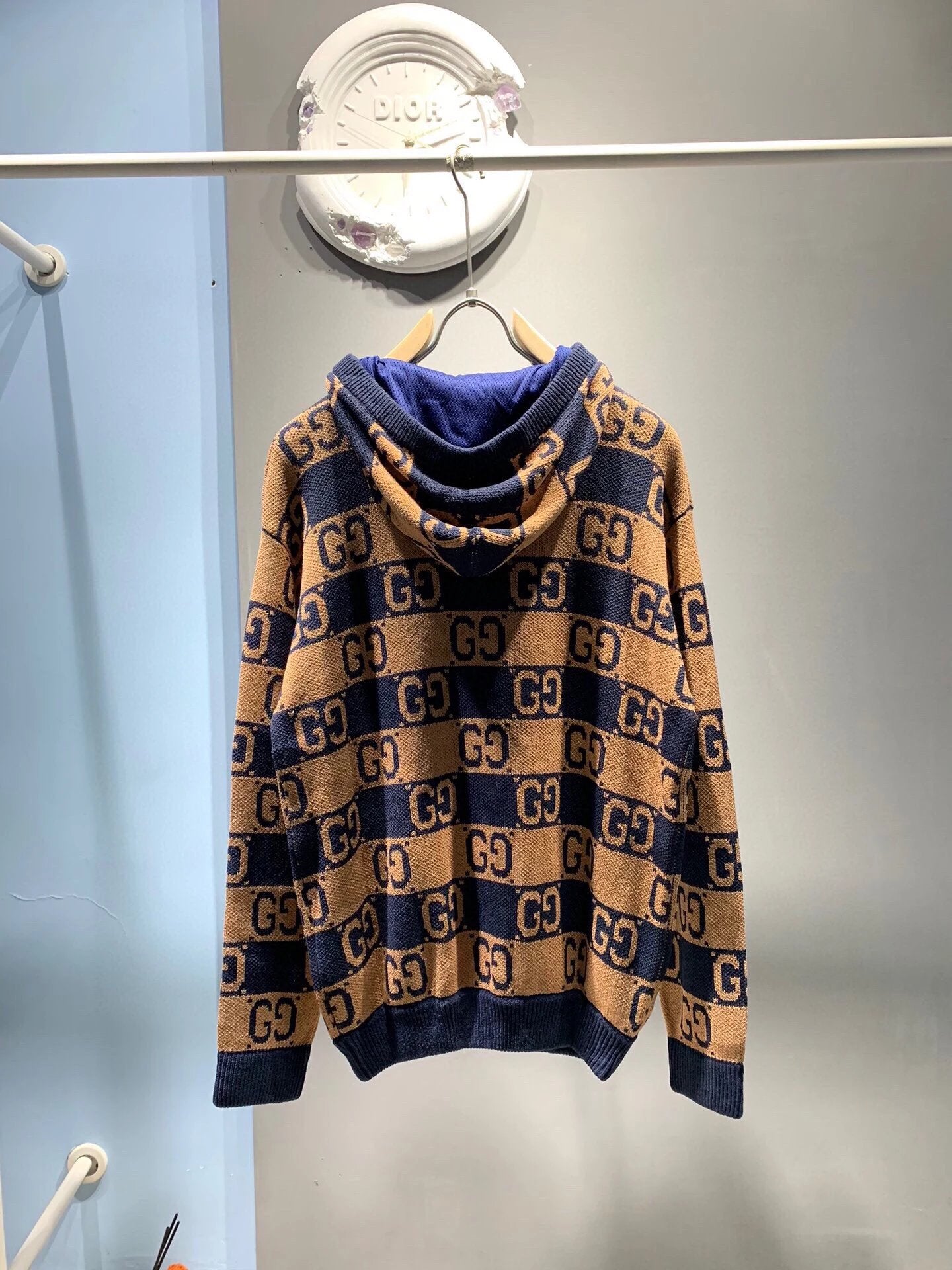 Gucci Jackets GG Jacquard logo Hoodie Jacket Top Unisex Sports Casual Loose Fit Versatile