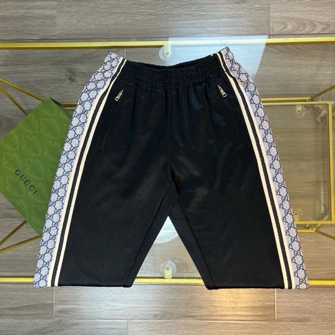 Gucci Sweatpants Snake Print Patchwork Retro Classic Jogger Sweatpants Autumn Unisex Long Pants Drawstring Winter Loose Plus Size Casual Pants High Waist Color Block
