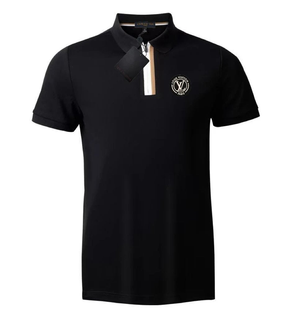 Louis Vuitton LV T-shirt Chest Letter Pattern logoPOLO Shirt Lapel Short Sleeve25ss New Unisex Summer Short Sleeve OS Loose T Business Half Sleeve Shirt Plus Size T-Shirt