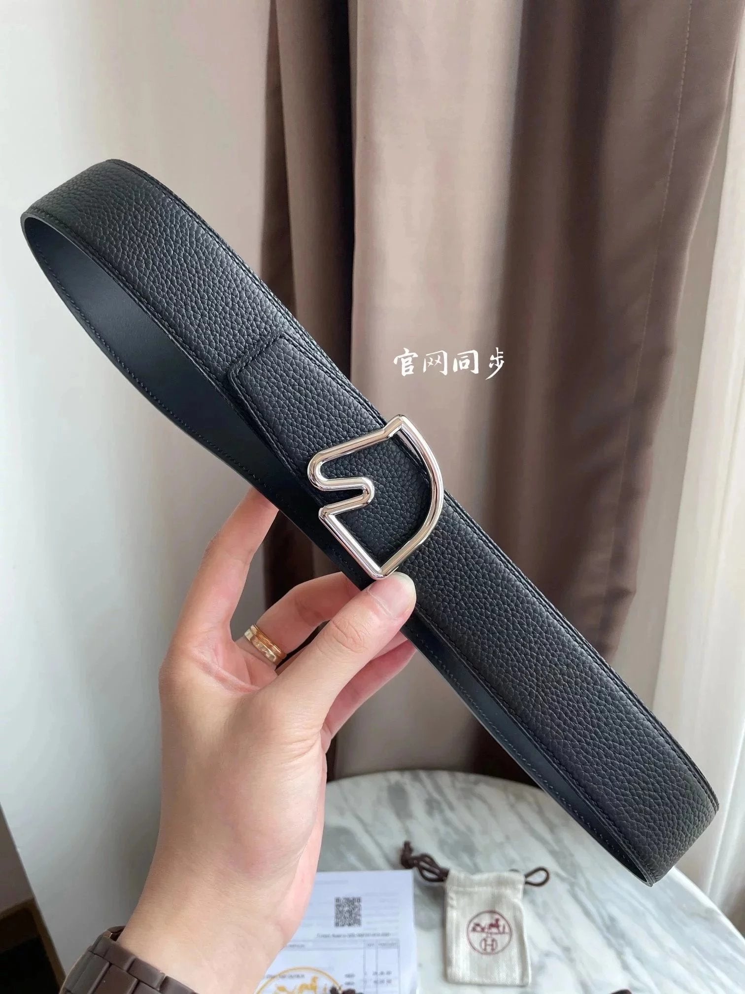 Hermes Belt Top version New H Home Men's Leather Double-Sided Available Pure Cowhide Belt Fashion All-Match Casual Belt