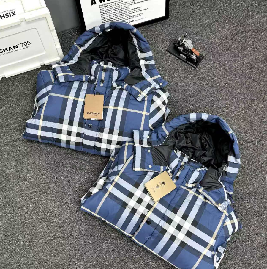Burberry Clothing 2024Winter New Plaid Short down Jacket-CY