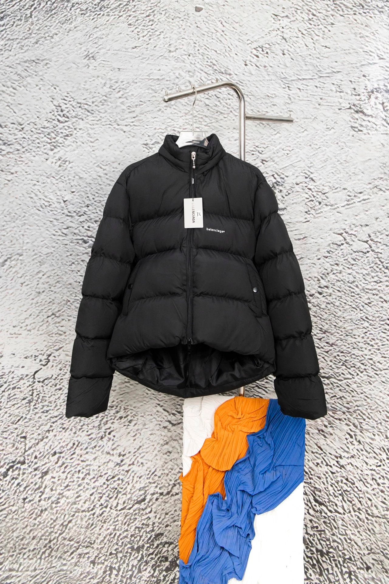 Balenciaga Down Jacket SS23Small Letter Print logo Padded Jacket Winter Warm Puffer Coat Unisex